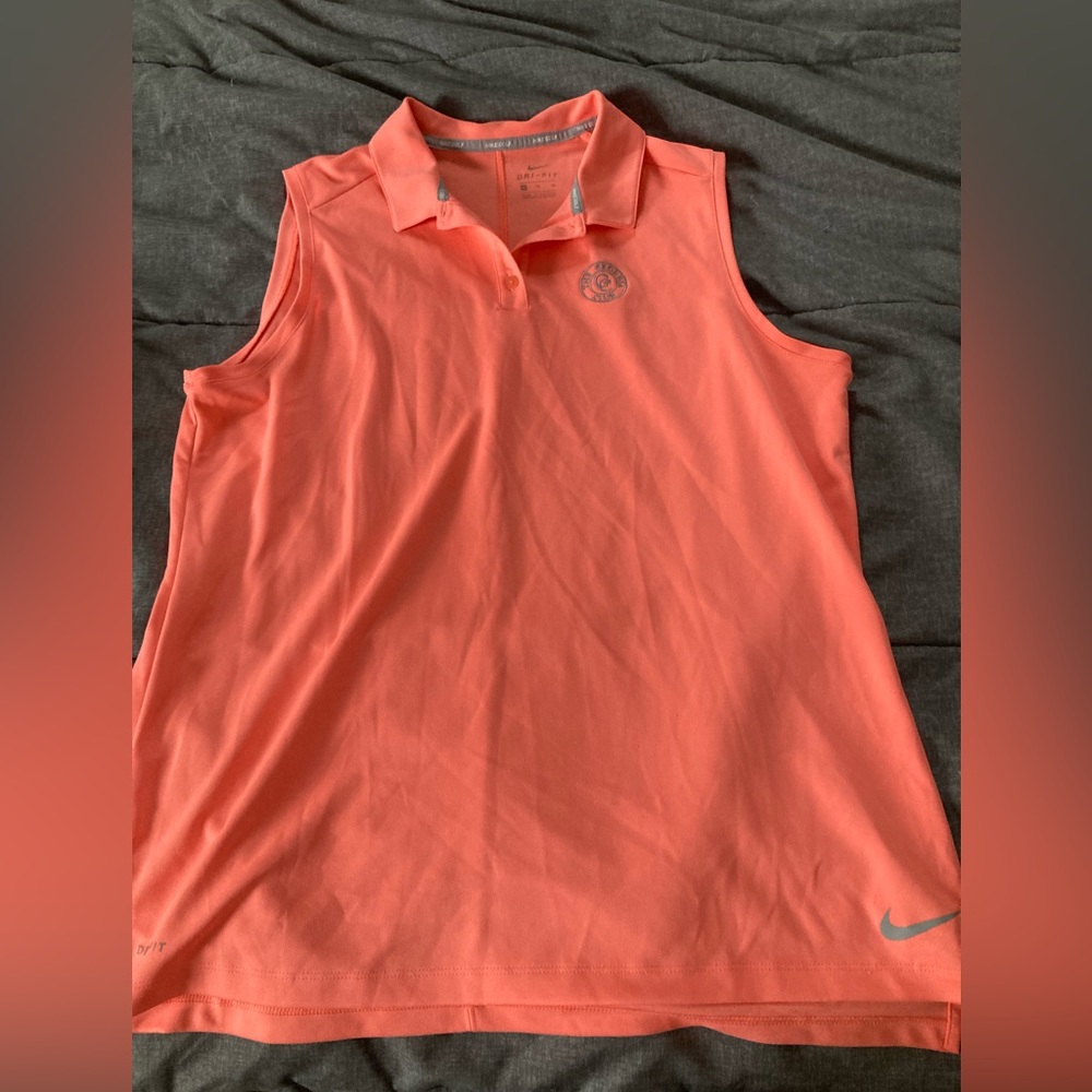 Nike Women’s Sleeveless Polo Top - Coral Pink